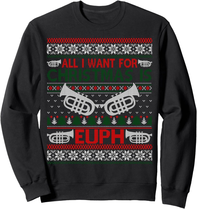 Musical Instrument Euphonium - Funny Euph Ugly Christmas Sweater Gift
