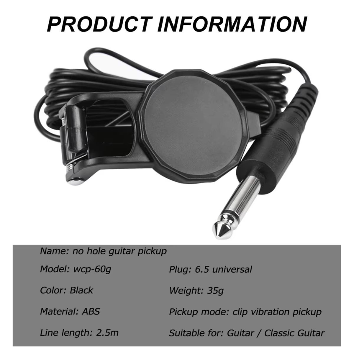Audio Jack Clip On Pickup/2.5  - Musical Instrument Guitar review and price