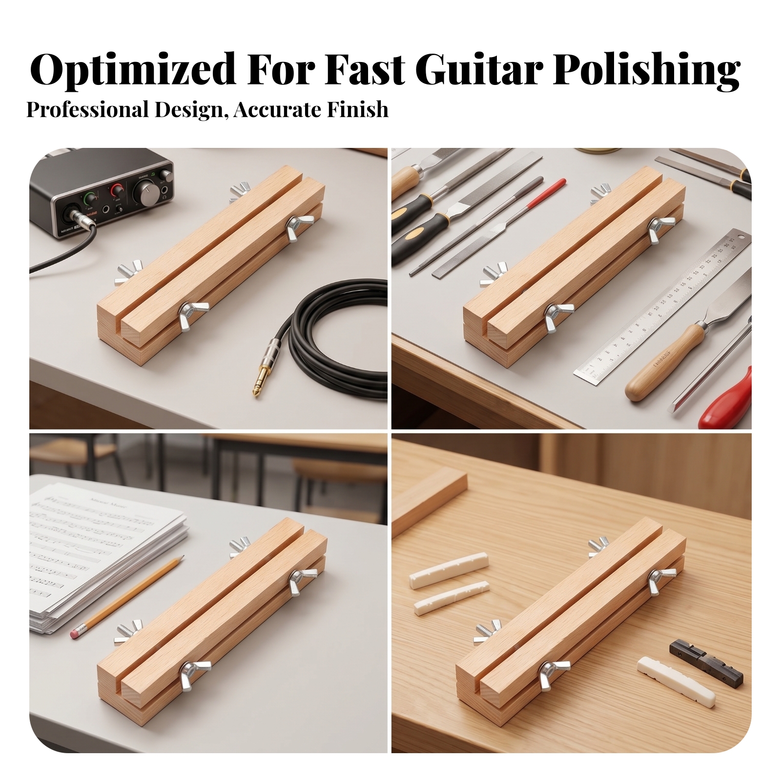 Guitar Nut Sanding Tool Wooden - Musical Instrument Guitar review and price