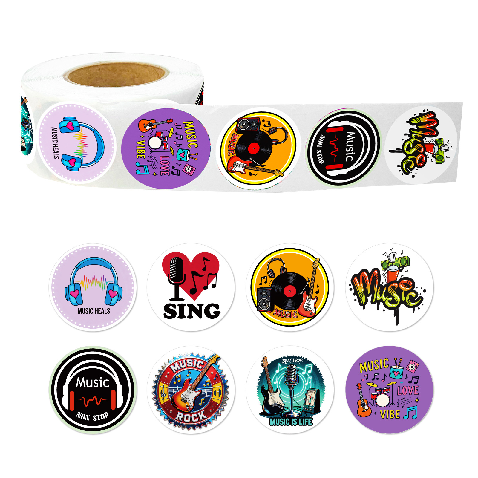 500pcs Music Roll Stickers, Cu - Musical Instrument Old review and price