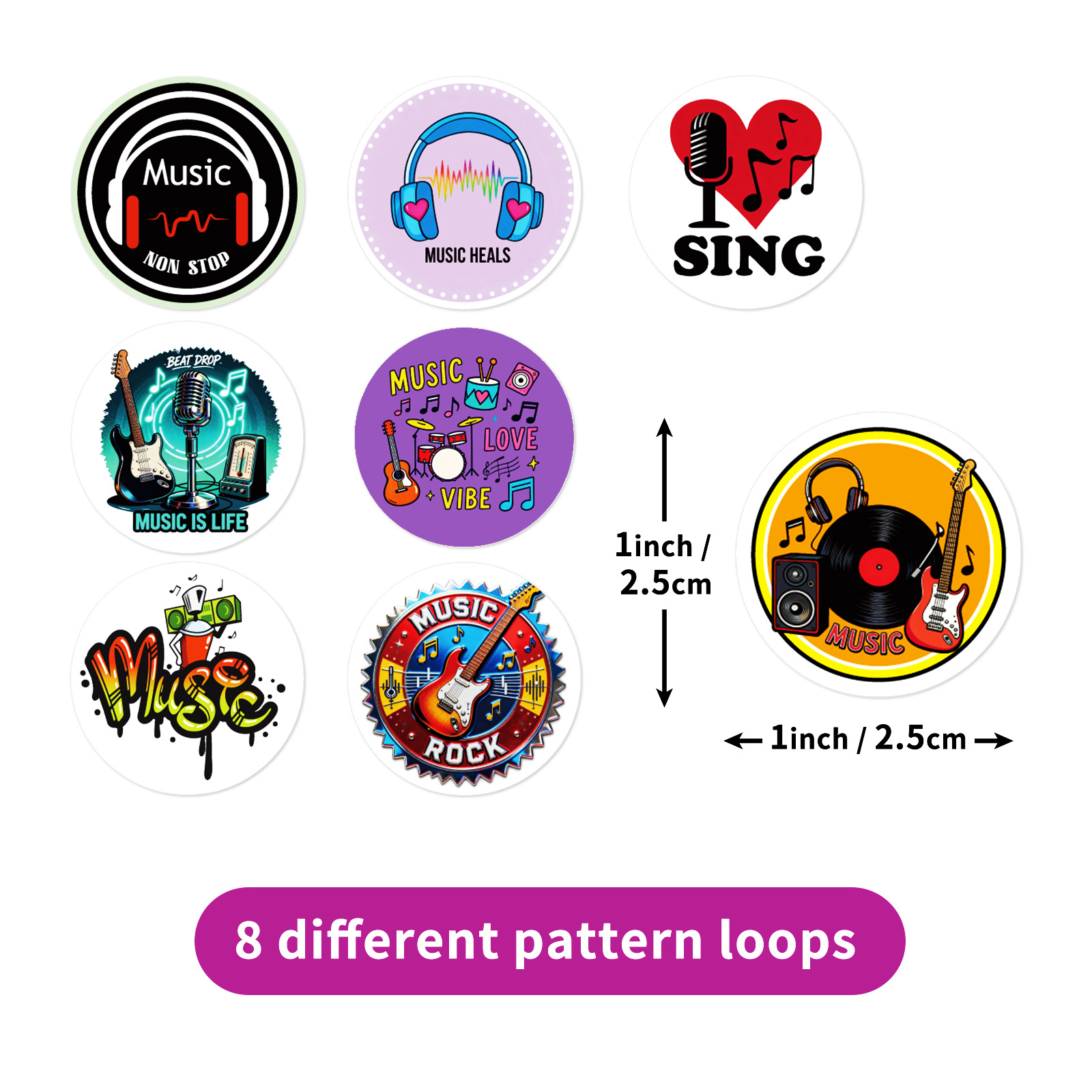 500pcs Music Roll Stickers, Cu - Musical Instrument Old review and price