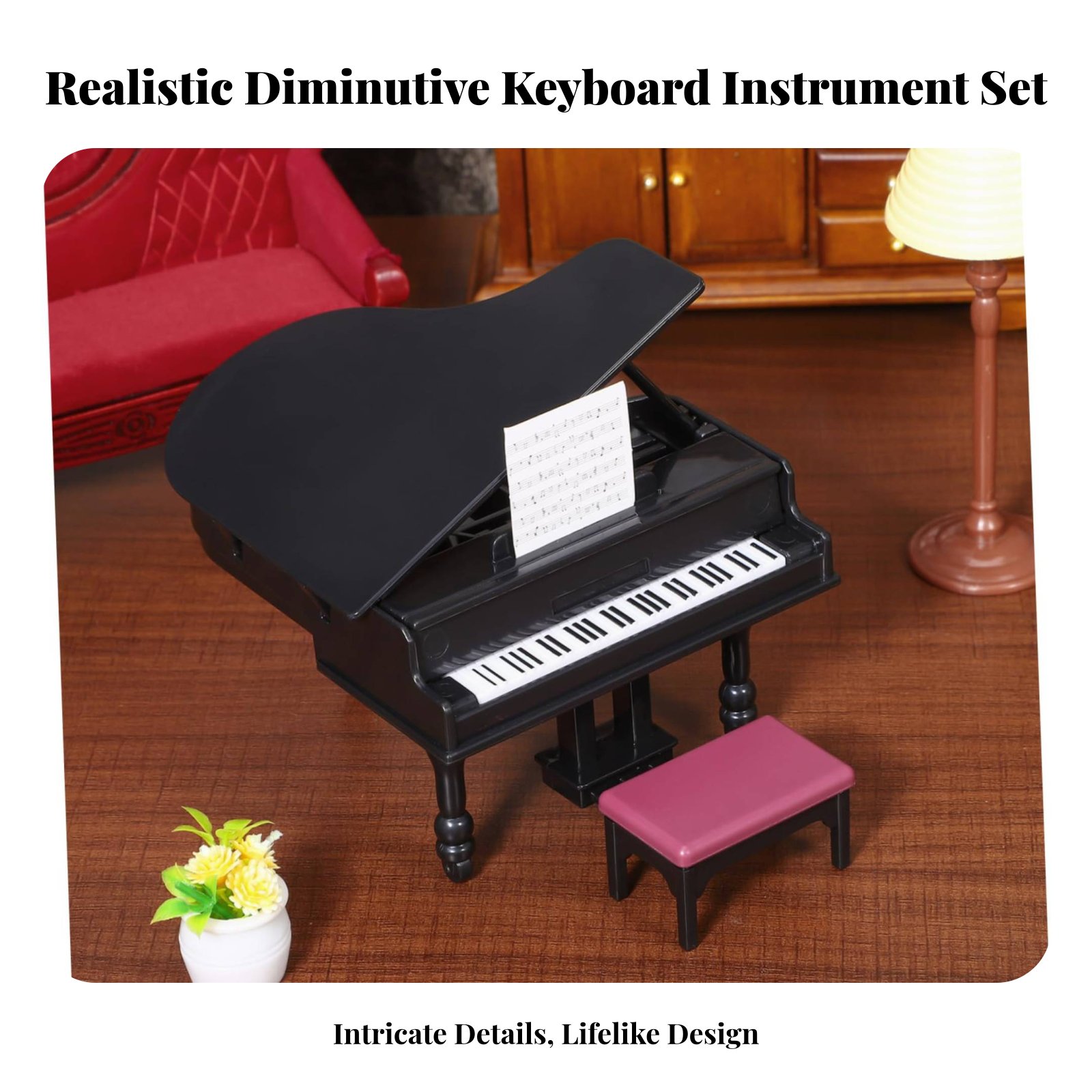 Dollhouse Piano with Bench Pho - Musical Instrument Old review and price