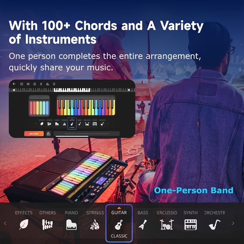 Stylish LED-Backlit PopuPiano  - Musical Instrument Easy To Learn review and price
